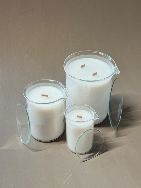 Cannelle × Sapin / Bougies "Béchers"