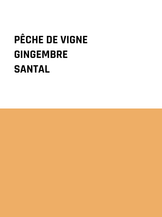 Pêche de vigne × Gingembre × Santal